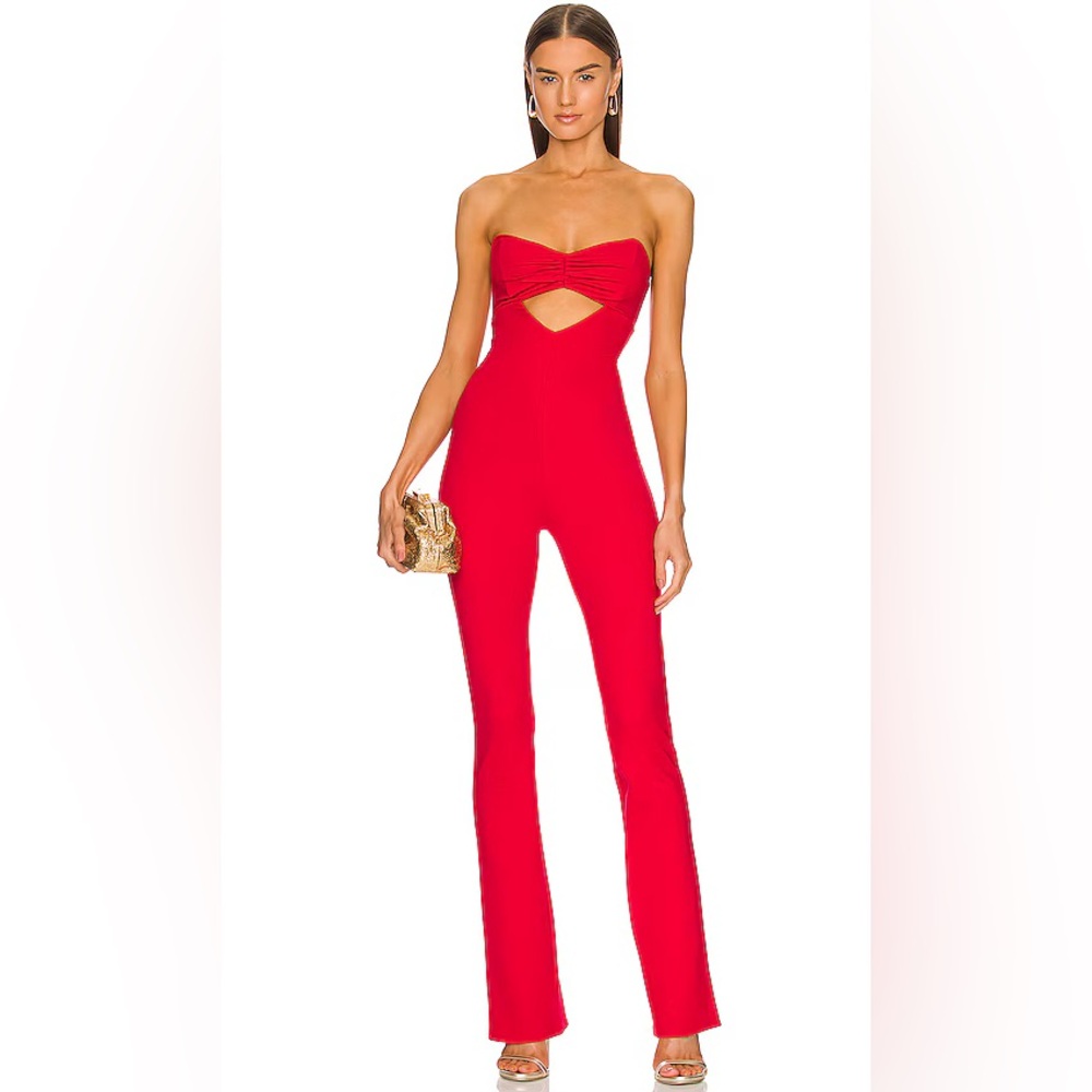 Michael Costello x Revolve Dawson Jumpsuit in red